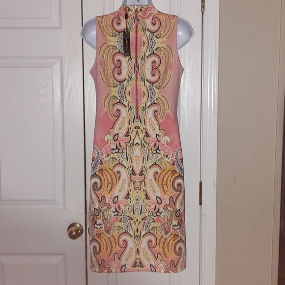 Melissa Paige  peachy pailsey  tank style stretch dress  Sz XS  NWT - Picture 4 of 9
